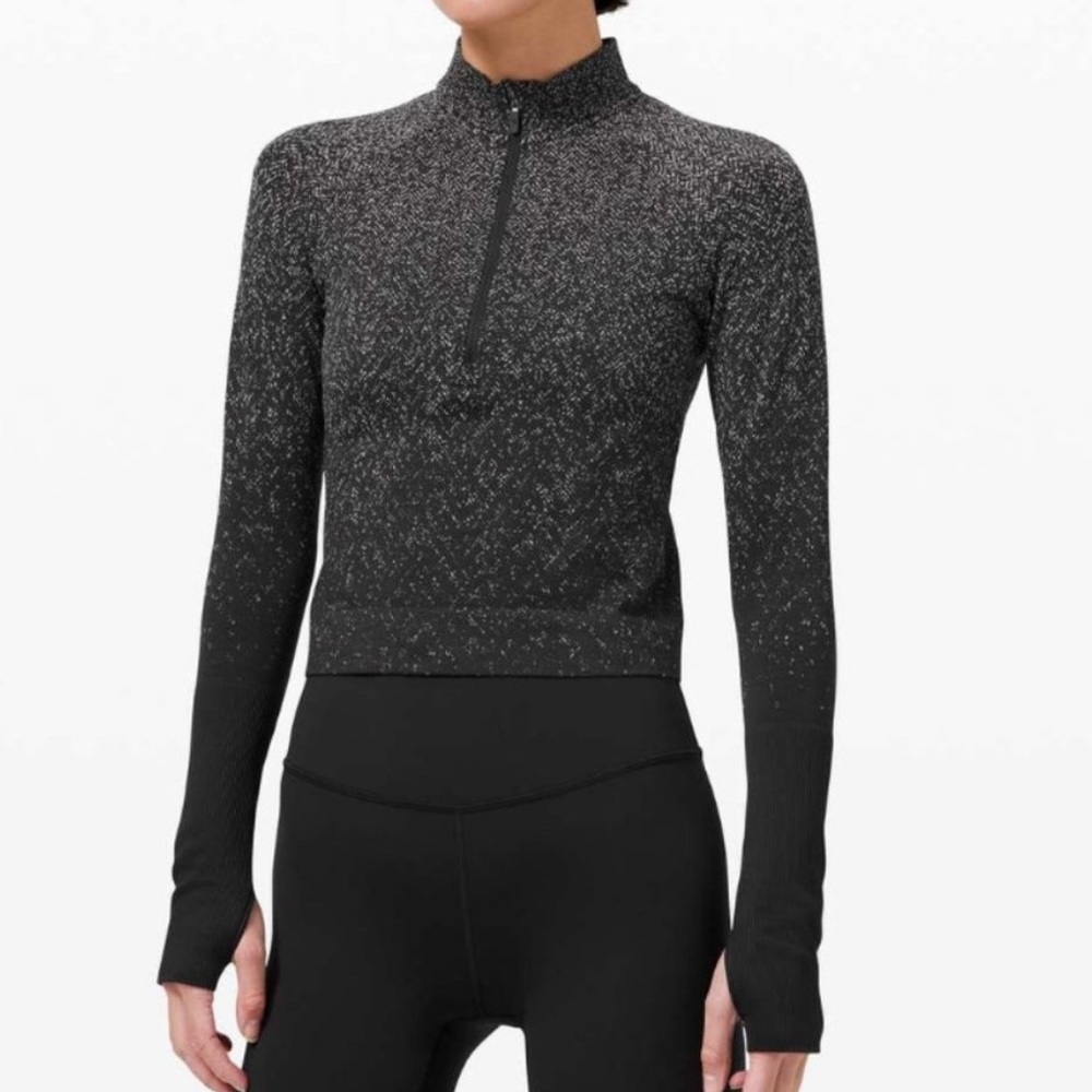 Lululemon Rest Less Cropped Half Zip Pullover
